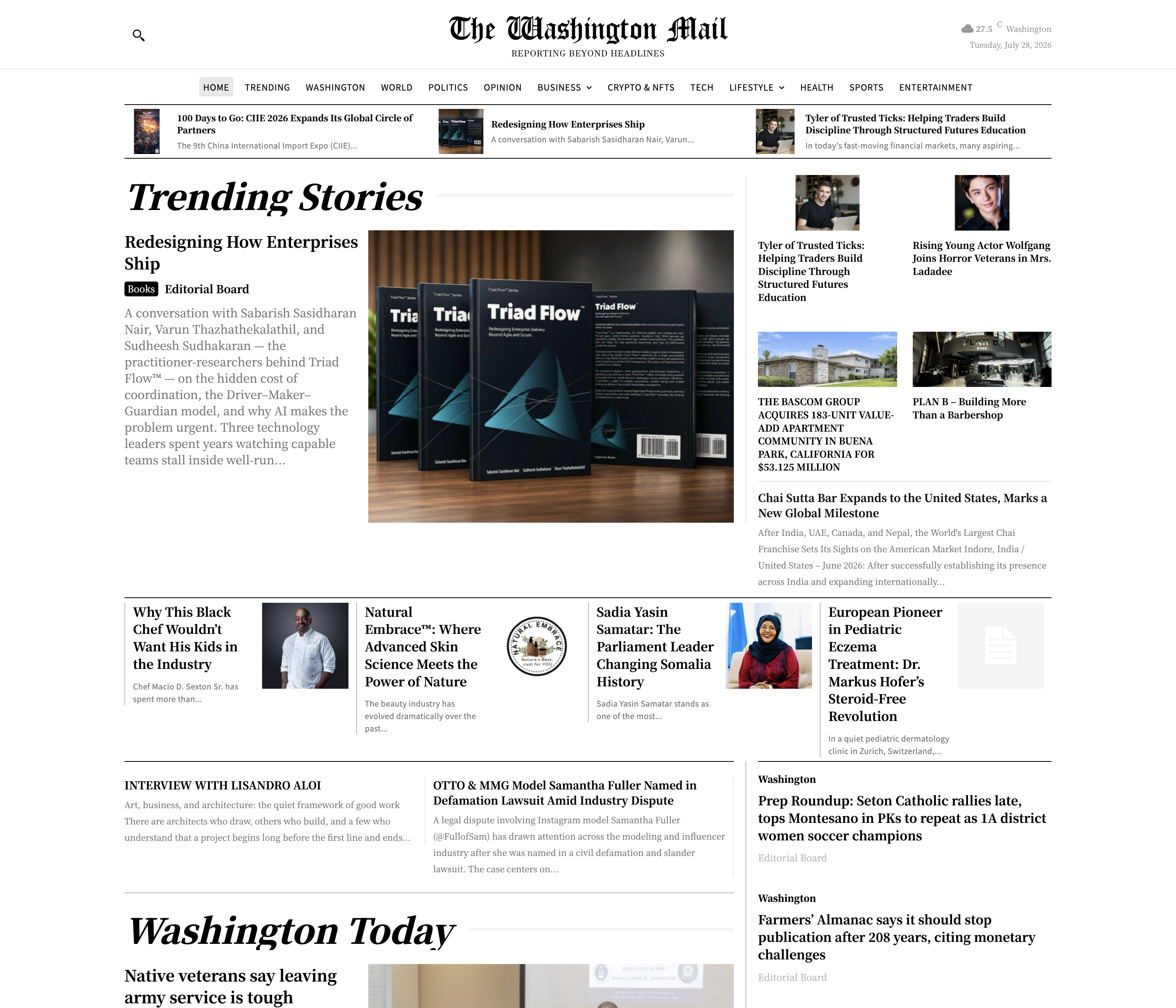 Triad Flow™ featured as Trending Story on The Washington Mail